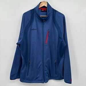 Free Tech Jacket Softshell XL 46 48 Men Blue Full Zip Pockets Stretch Activewear